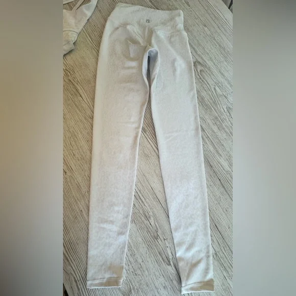 Buffbunny Leggings Shiny White Leopard High Waist Full Length XS - Picture 5 of 11